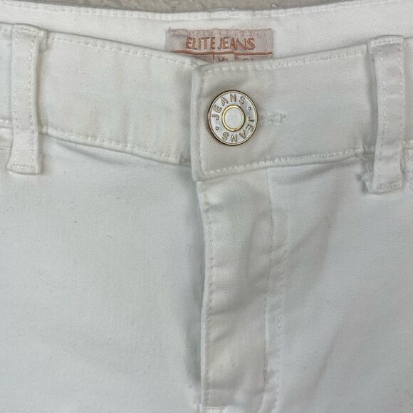 Elite Jeans White High Rise Stretch Shorts Size 29 EUC - Picture 2 of 6